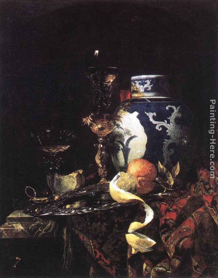 Willem Kalf Still-Life with a Late Ming Ginger Jar